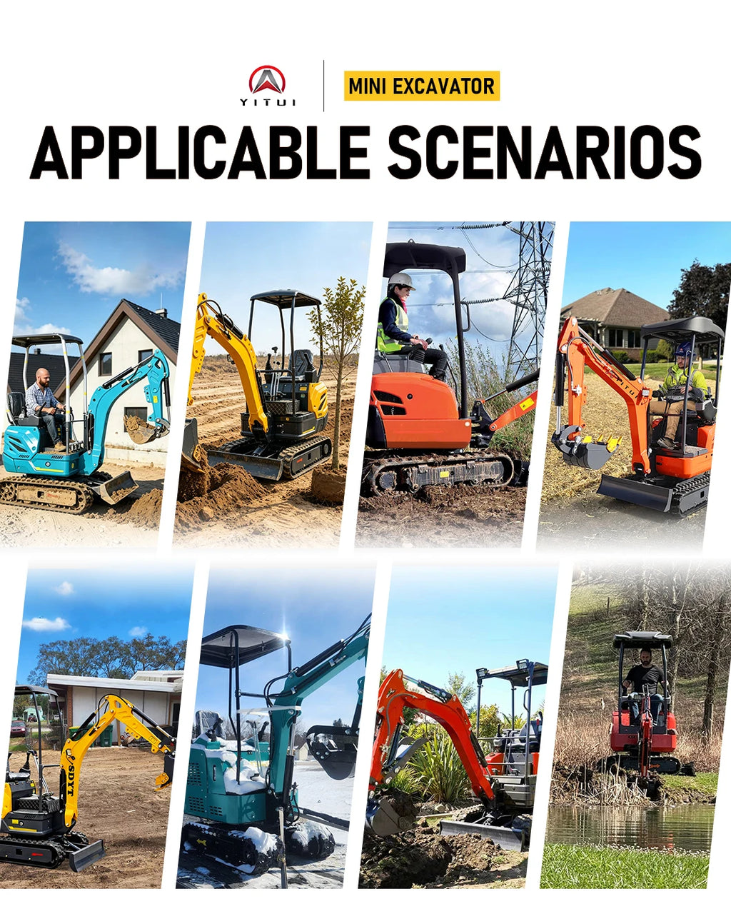 1.8ton Mini Excavator Wide Working Range Low Vibration Long Service Life For Small Commercial Construction Projects Customized