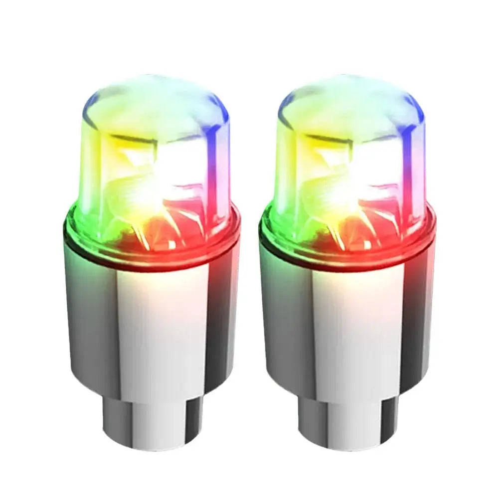 2pcs Wheel Lights Luminous Tire Motorcycle Bike Wheel Tire Valve Cover Universal Led Waterproof Car Accessories Wheel Light