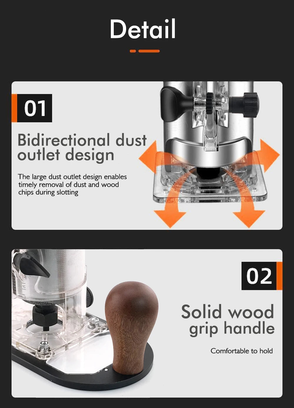 New Wood Router Base for Edge Guide - Woodworking Trimming Machine Milling Groove Flip Engraving Trimming Opening Milling Base