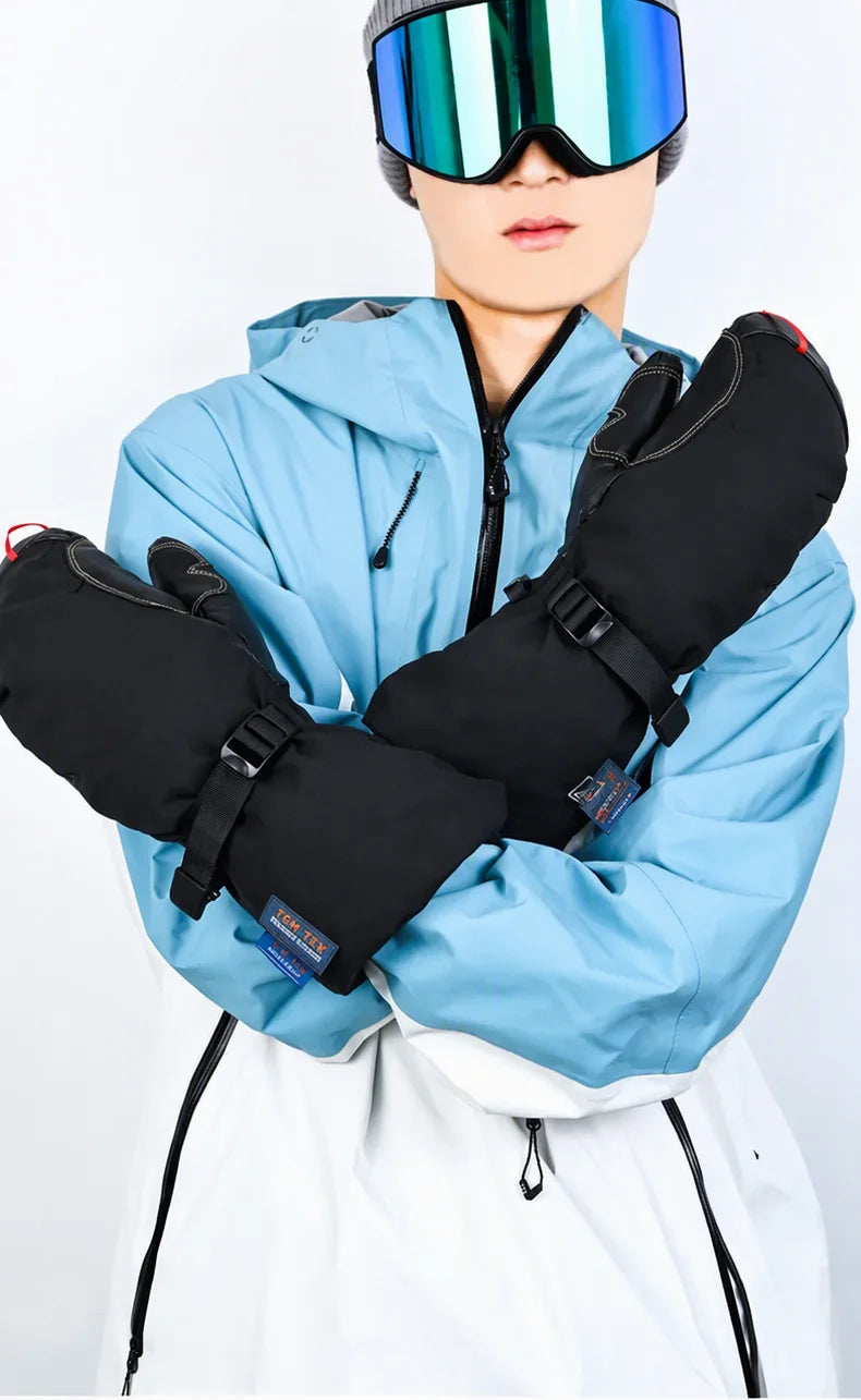 Professional Down Skiing Gloves With Winter Touch Screen Thickened Velvet Wear-Resistant Windproof Waterproof Skiing Gloves