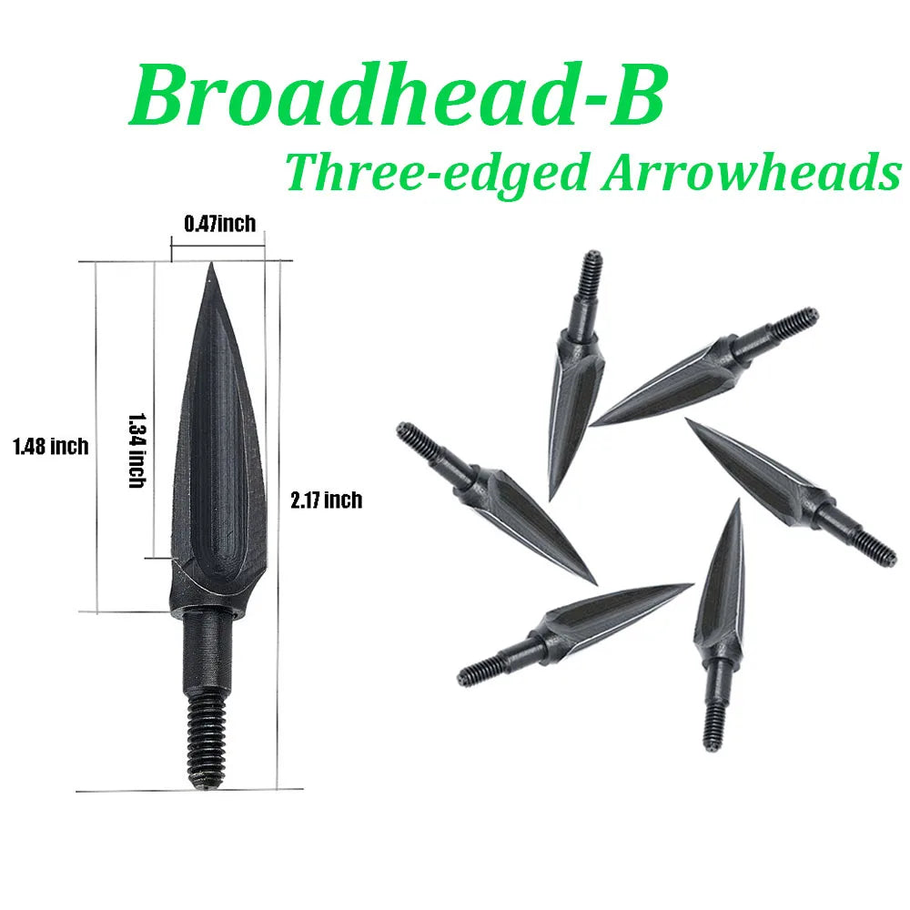 120grain Hunting Broadheads Arrowheads Points Tip for Carbon Arrows for Compound Bow Longbow Archery Outdoor Hunting Shooting