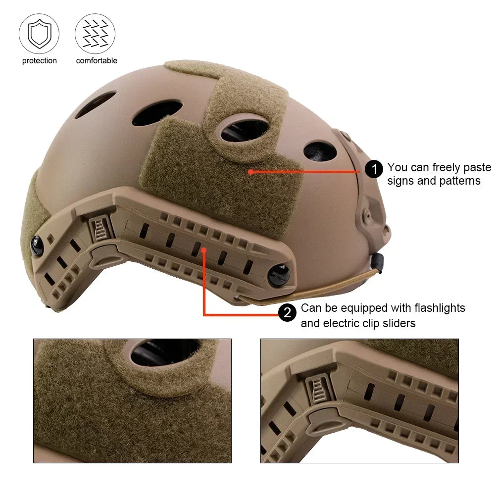 FAST Helmet Airsoft MH Helmet ABS New Thickened Outdoor PJ Air Gun Shooting CS Protective Equipment for adult