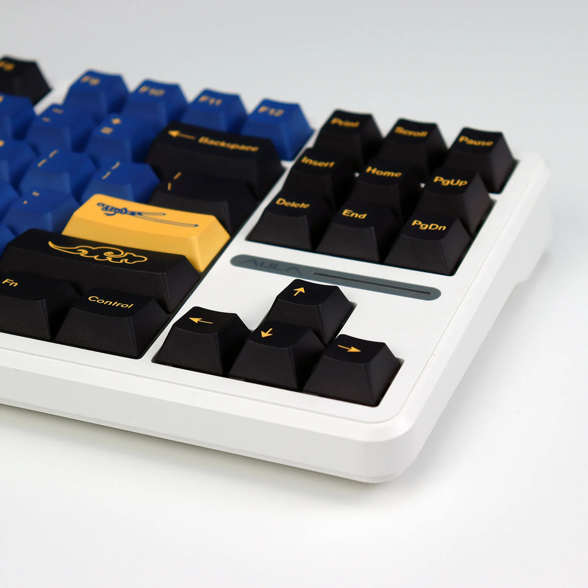 KBDiy Retro Blue Samurai GMK Keycap Hangul PBT Cherry Profile Alice ISO Keycaps Custom For Mechanical Keyboard Gamer Split Space