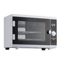 12L Large Capacity Nail Tool Cleaning Machine Knob Control Countertop UV Sterilization Cabinet Tempered Glass Door Timer Setting
