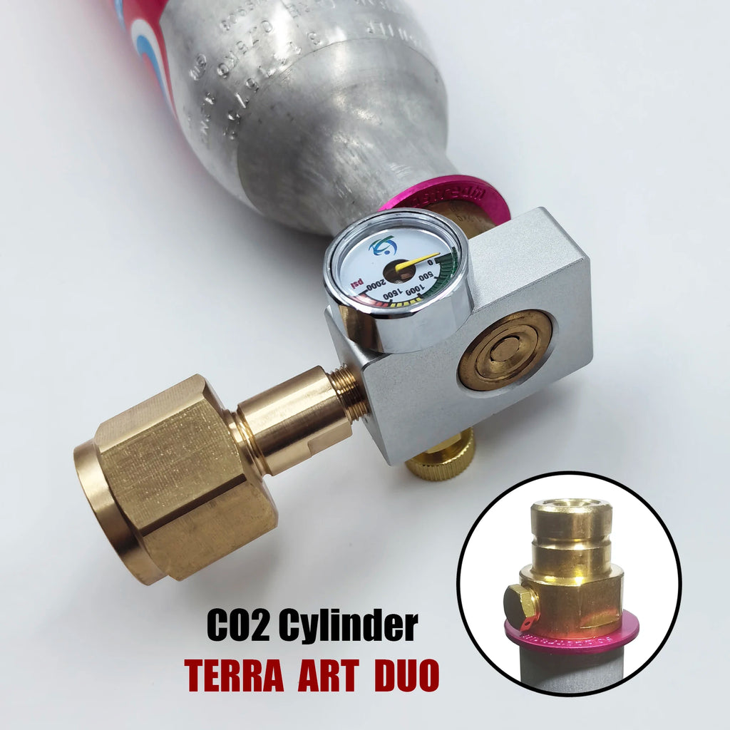 Pink CO2 Cylinder “Quick Connect” Refill Adapter for DUO Terra ART Gaia, Carbonator Carbon Dioxide Bottle Charging Fill Station