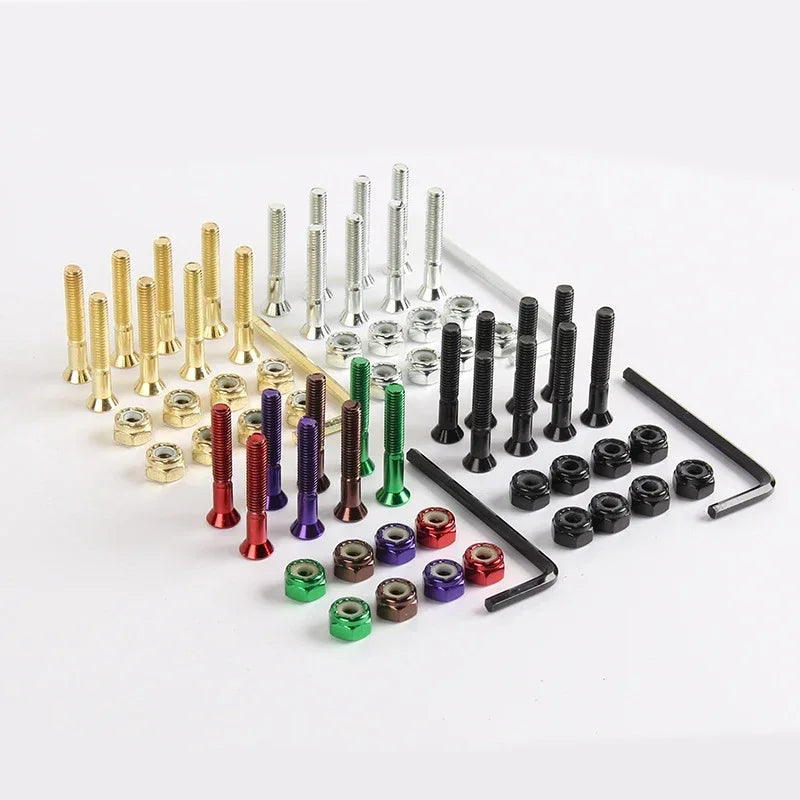 Skateboard Trucks Screws M5x25/29/32/38/44/50mm Mounting Bolts Anti-rust Durable Bridge Nails Nuts Skateboard Truck Wheel Repair