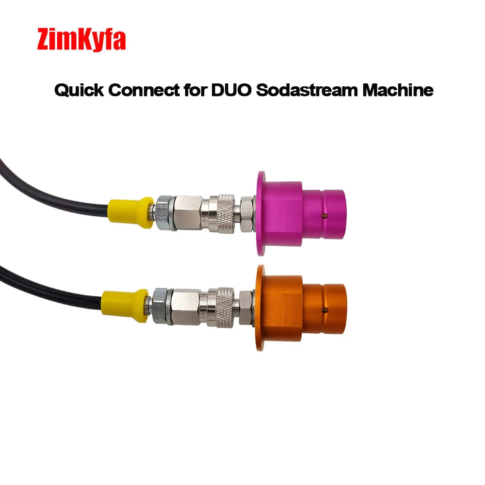 External CO2 Source Tank Hose Adapter Adaptor for Sodastream Soda Water Machine Replace 60L Quick Connect Pink Cylinder