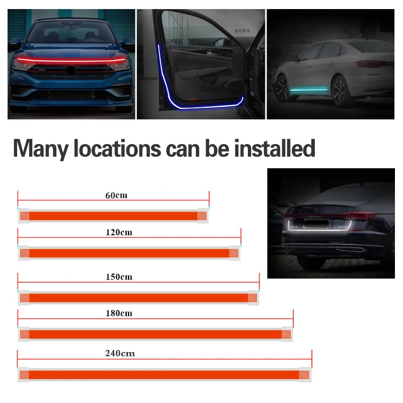 Led for Cadillac Escalade 2007-2014 Car Fog Light Auto Decorative Atmosphere Lamps Start-Scan Car Daytime Running Lights DRL 12V