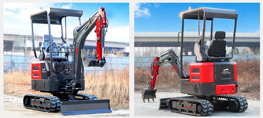 3.5 Ton Mini Excavator Hydraulic Pilot Controls Kubota Engine 2 Ton High-Efficiency Home Mini Digger 1.8T Farm Bagger Customized