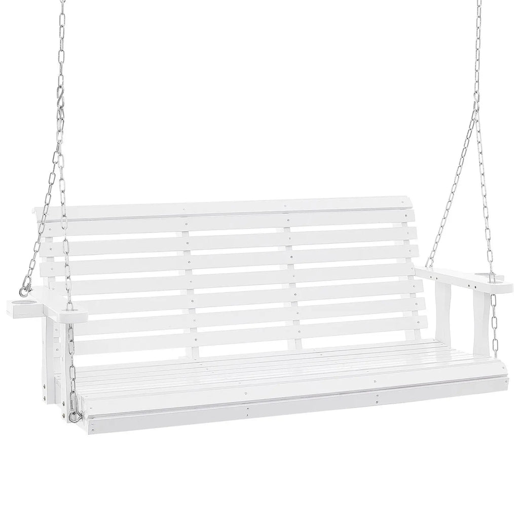 Heavy Duty 5.5 ft Wooden Porch Swing Patio Bench Swing for Courtyard Garden Upgraded 880 Lbs Strong Load Capacity Indoor Use