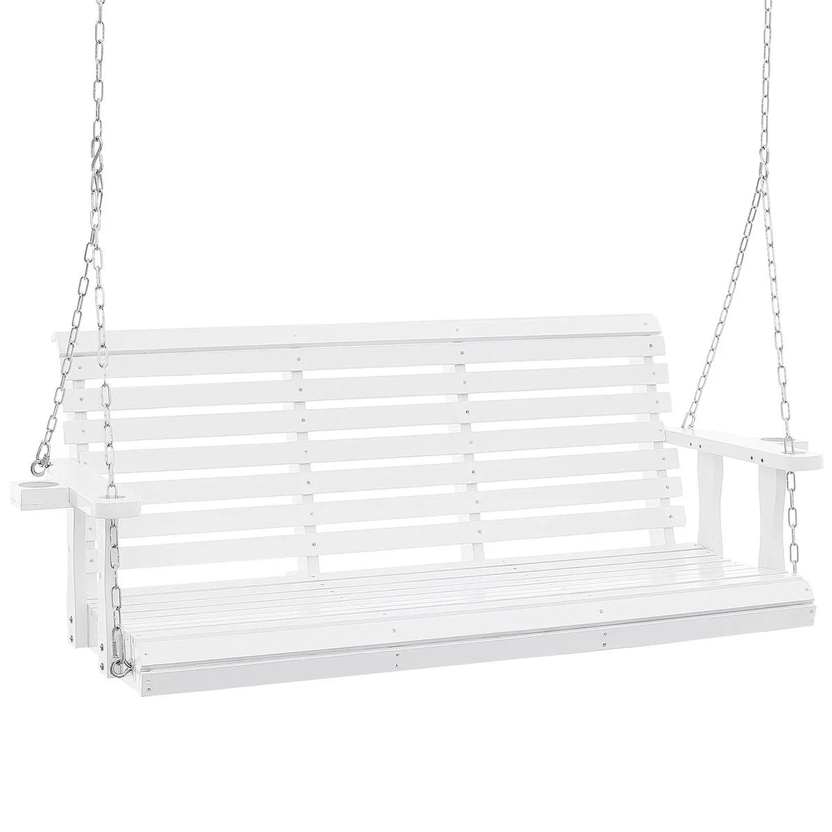 Heavy Duty 5.5 ft Wooden Porch Swing Patio Bench Swing for Courtyard Garden Upgraded 880 Lbs Strong Load Capacity Indoor Use