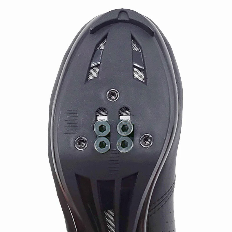 New Men Cycling Sports Shoes Outdoor MTB Shoes PU Leather Breathable Lightweight SPD Lock Shoes Women Racing Pedal Bicycle Shoes