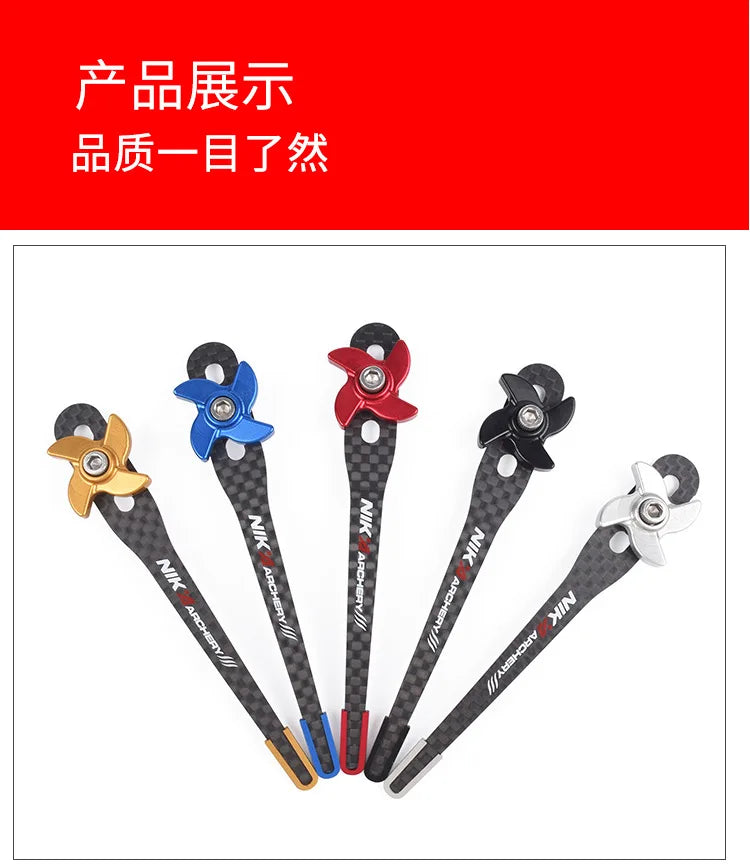 NIKA Archery Clicker Recurve Bow Carbon Clicker Adjustable Length for outdoor curved bow accessories