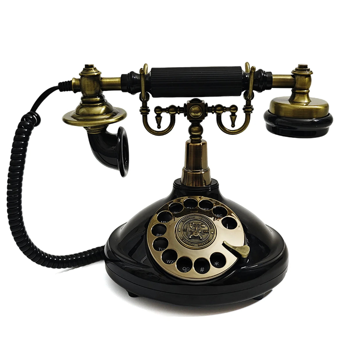 Voice Guestbook Telphone Wedding Telephone Capacity Vintage Rotary Recording Phone Customized Message for Wedding Birthday Party