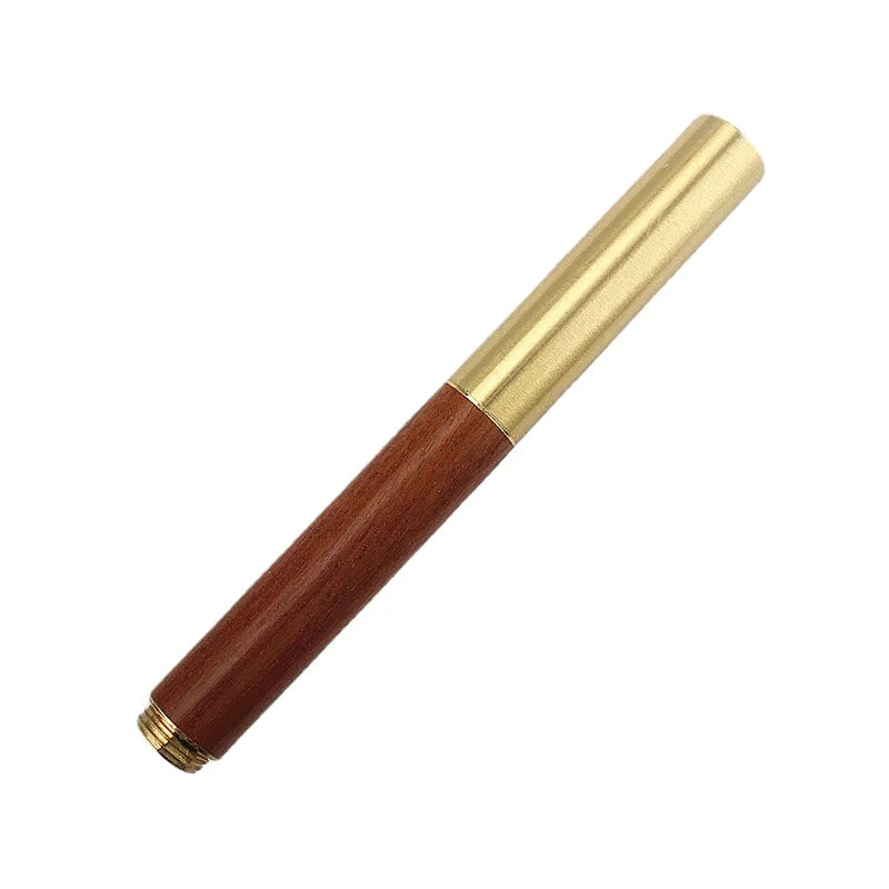 Exquisitely Designed Portable Pocket Vintage Mini Lipstick Pen Brass Solid Wood Materials Stationery Gifts Office Supplies