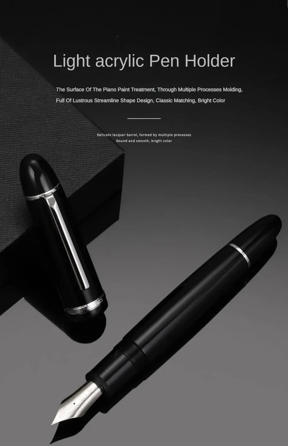 Jinhao X159 Classic ABS Fountain Pen 0.5mm/0.38mm Nib Ink Pens Set, Elegant Office Stationery Supplies
