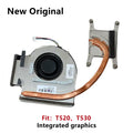 New Original For Laptop Lenovo Thinkpad T520 T530 Cooling Fan Heatsink Radiator 04W1580 04W1581 04W6905 04W6906