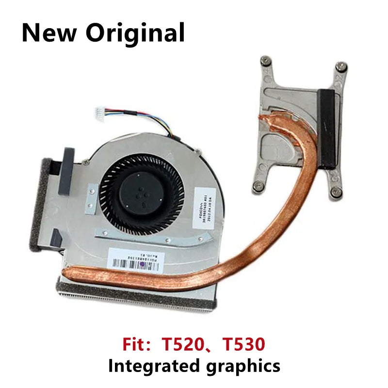 New Original For Laptop Lenovo Thinkpad T520 T530 Cooling Fan Heatsink Radiator 04W1580 04W1581 04W6905 04W6906