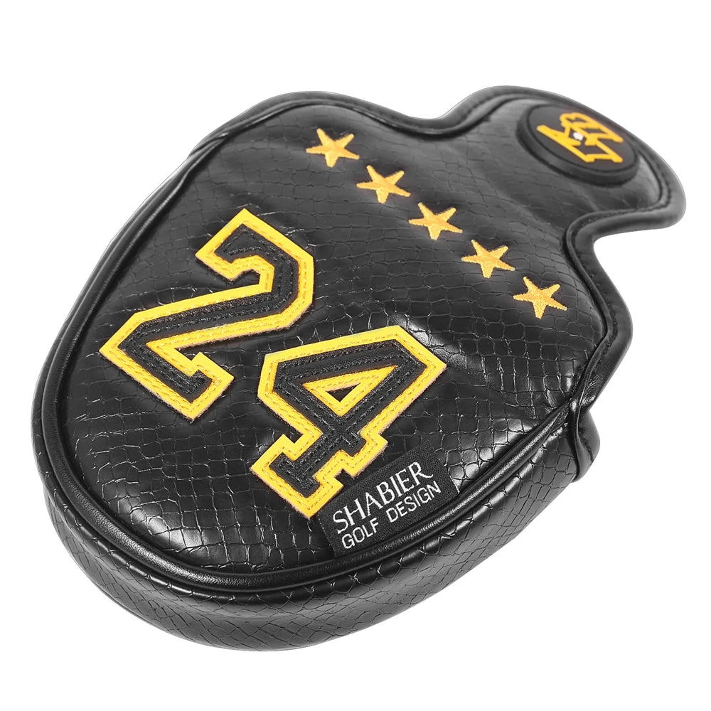 Black PU Leather Magnetic Closure BBQ Design Golf Mallet Putter Headcover Covers