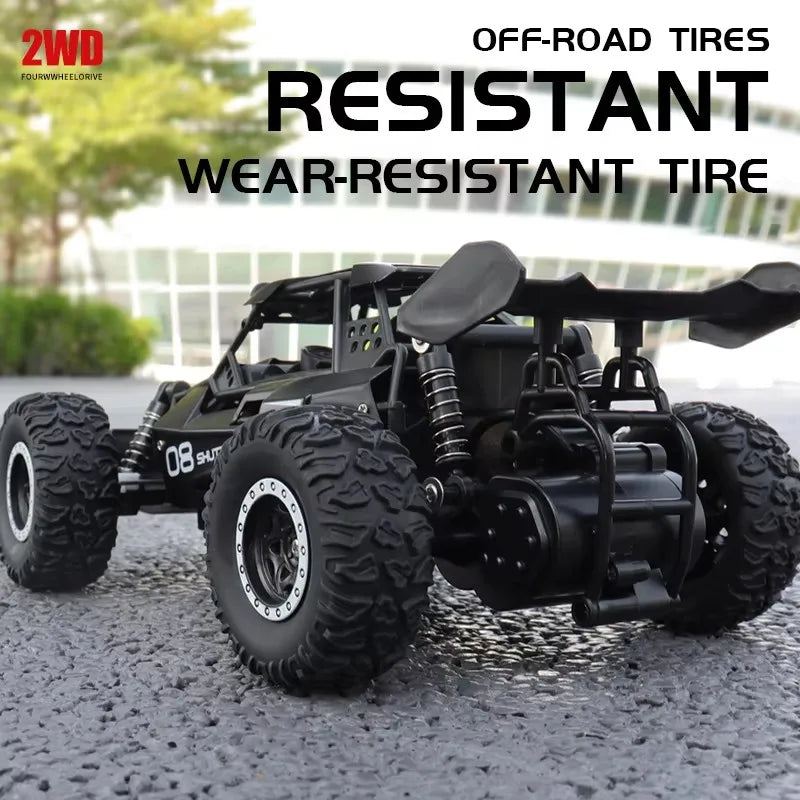 Oike Remote Control Car RC Drift Racing Vehicle Off Road Alloy 2.4G Radio High-Speed Trucks With LED Light Climbing Gift Kid Toy