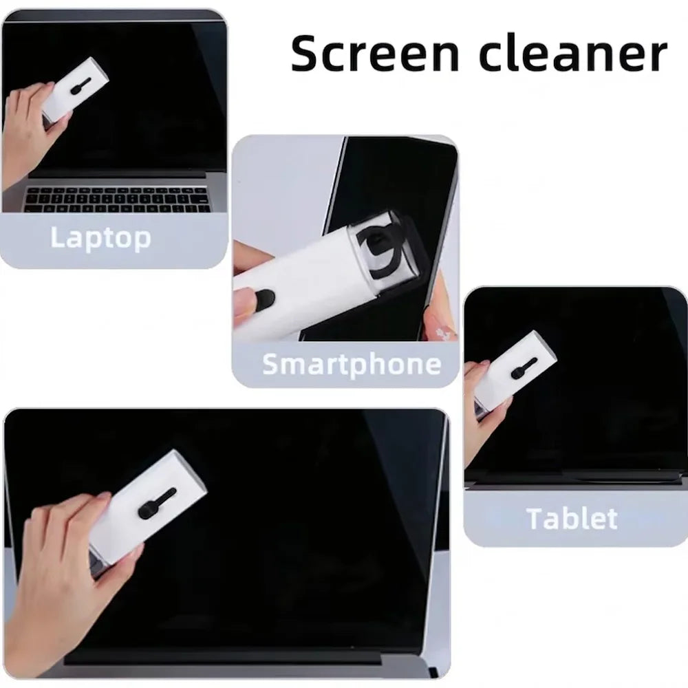 7-in-1 Keyboard Cleaning Kit Laptops Cleaner with Keycap Puller Multifunctional Screen Brush Set for Phone Airpods Earphone