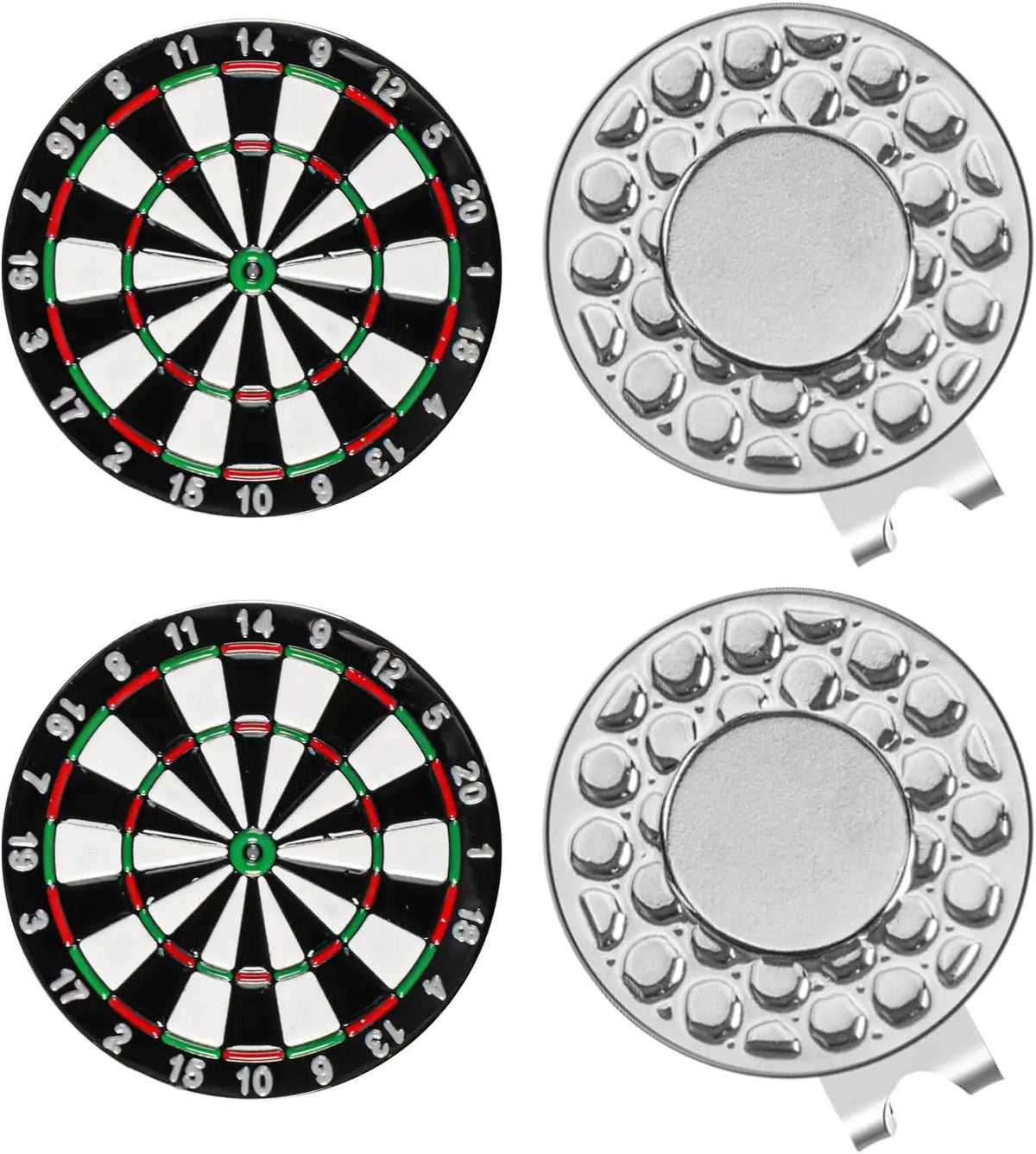 2 Pack Funny Hat Clip Style Golf Ball Markers Durable Portable Practical Golf Putting Green Course Game Accessories