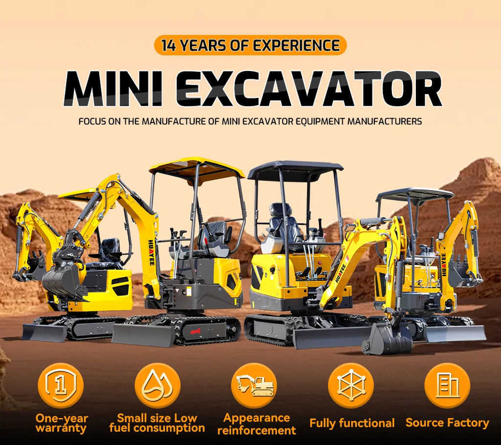 Customized 1.6 Ton Mini Excavators Multifunctional High Quality Crawler Excavator Fast Delivery Mini Bagger Factory Deal Digger