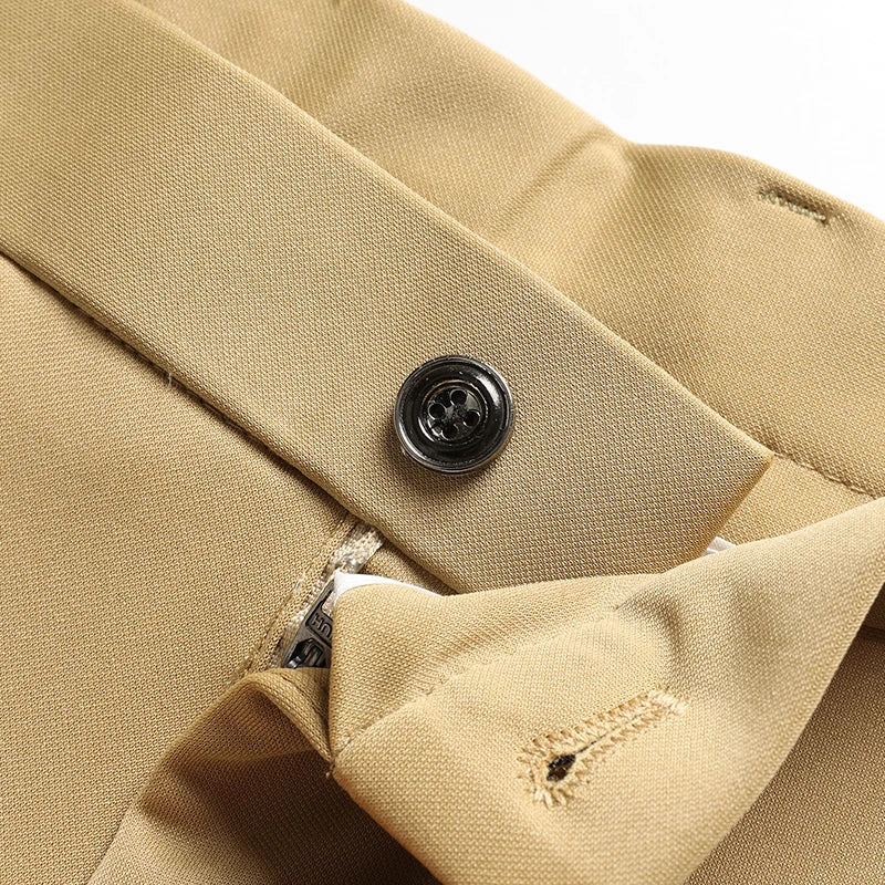 2026 Men's Spring Summer Autumn  Pants Straight Stretch Casual No Trace No Ironing Fabric Silky Cool Feeling Trousers 29-42