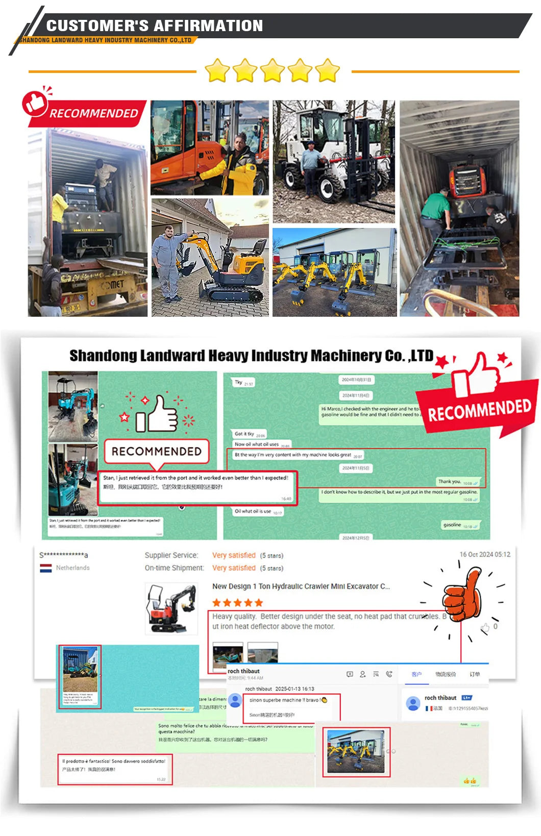 Landward Factory 3 Ton Mini Excavator Customize Small minibagger Wholesale excavators Hydraulic 2.5 ton Mini Excavators Machine