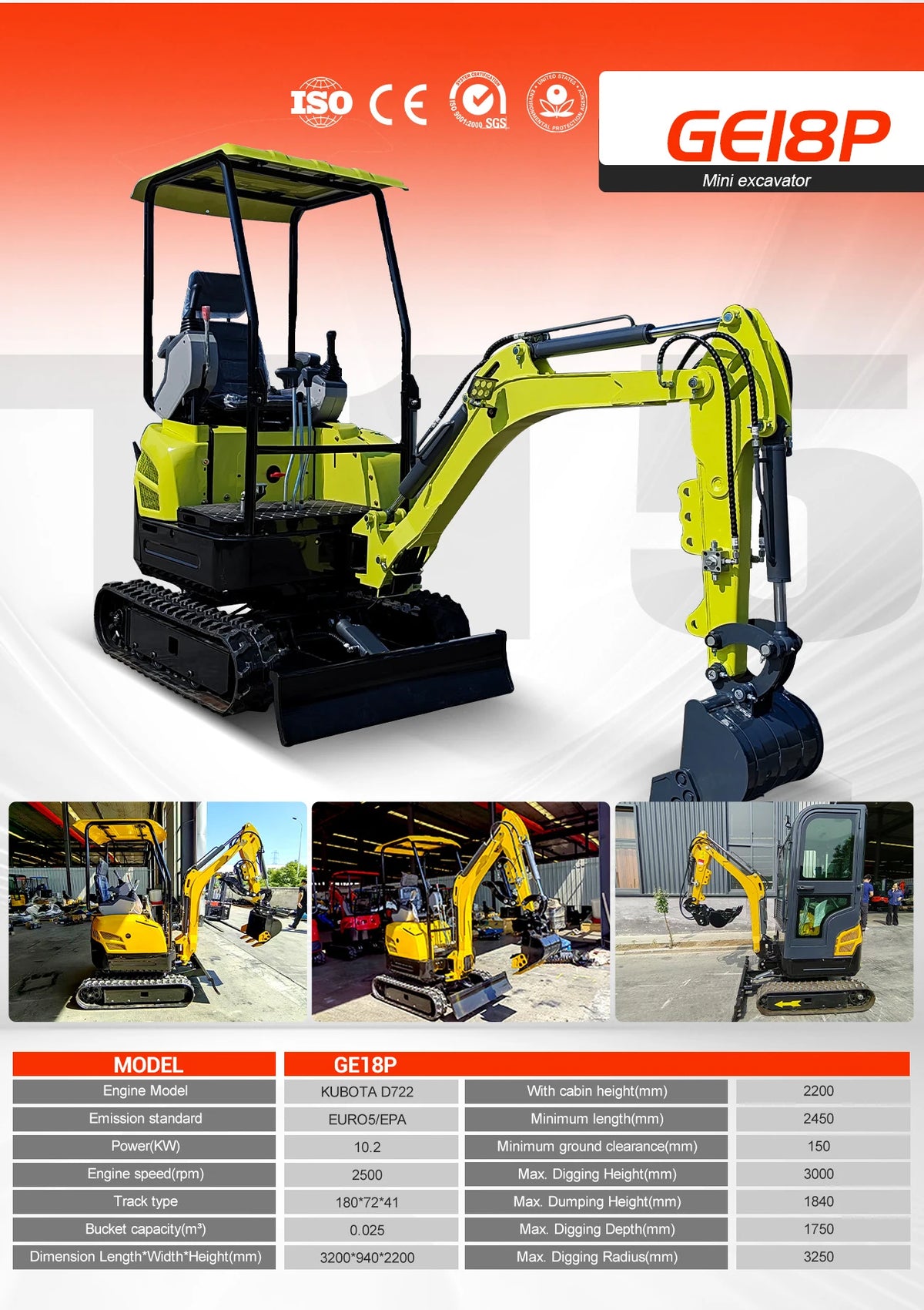 Wholesale Mini Excavators1.8 Ton Fast Delivery Multifunctional Mini Digger Machine Customize EPA Engine Small Excavator Digger