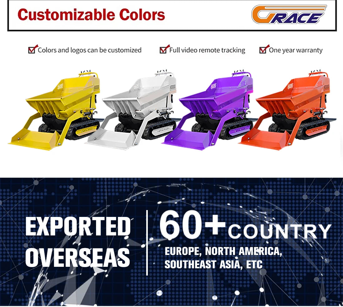 Hydraulic Crawler Dumper Industrial Mini Dumper Crawler Carrier Small Track Dumper for Building Engineering