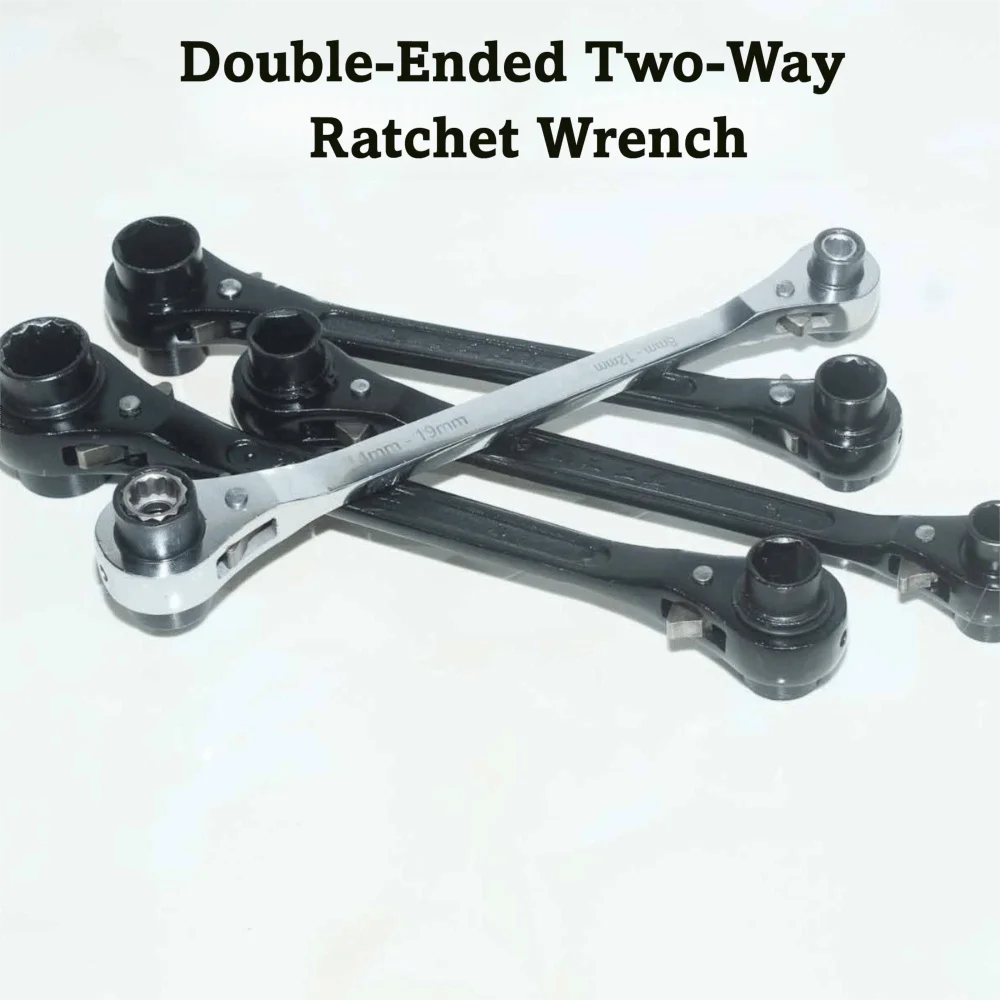 1pc 8 in 1 Dog Bone Ratchet Wrench Set, Double-Sided Automatic, Adjustable Steel, Multifunctional, Very Useful, for Easy Work