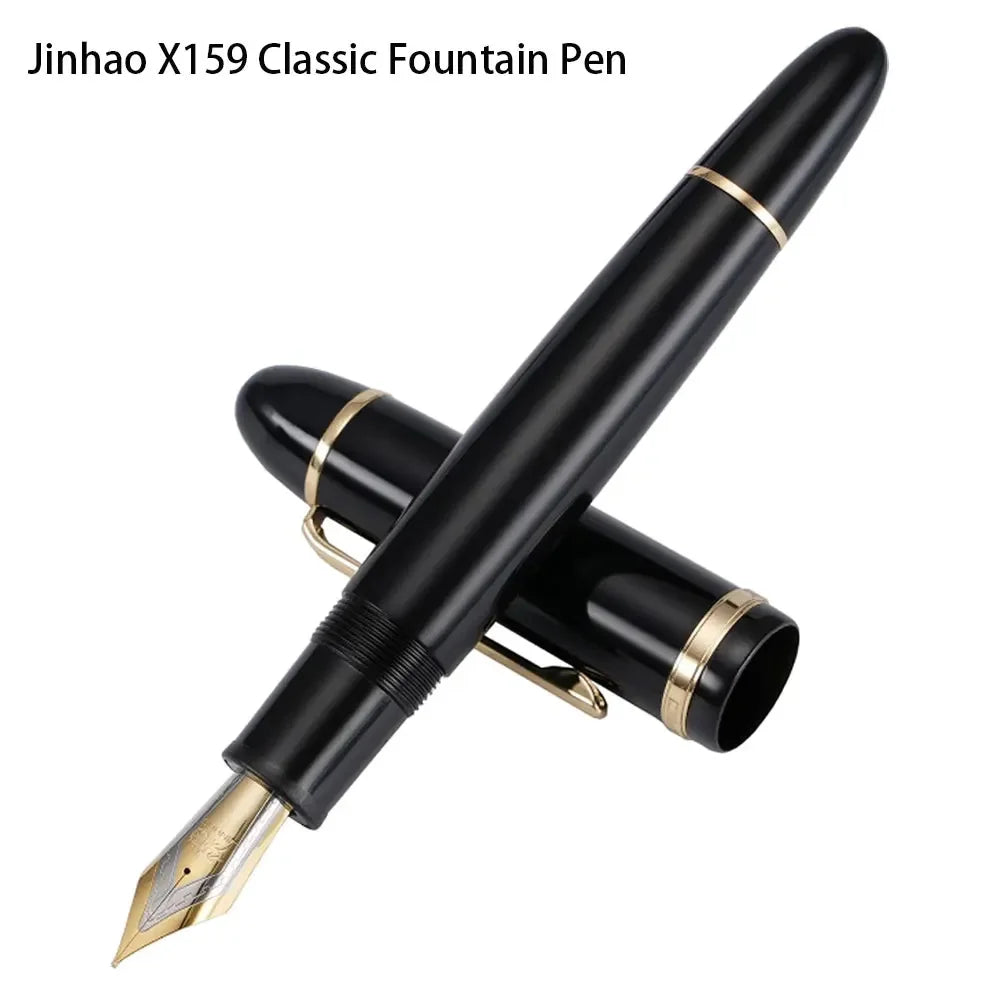 Jinhao X159 Classic ABS Fountain Pen 0.5mm/0.38mm Nib Ink Pens Set, Elegant Office Stationery Supplies