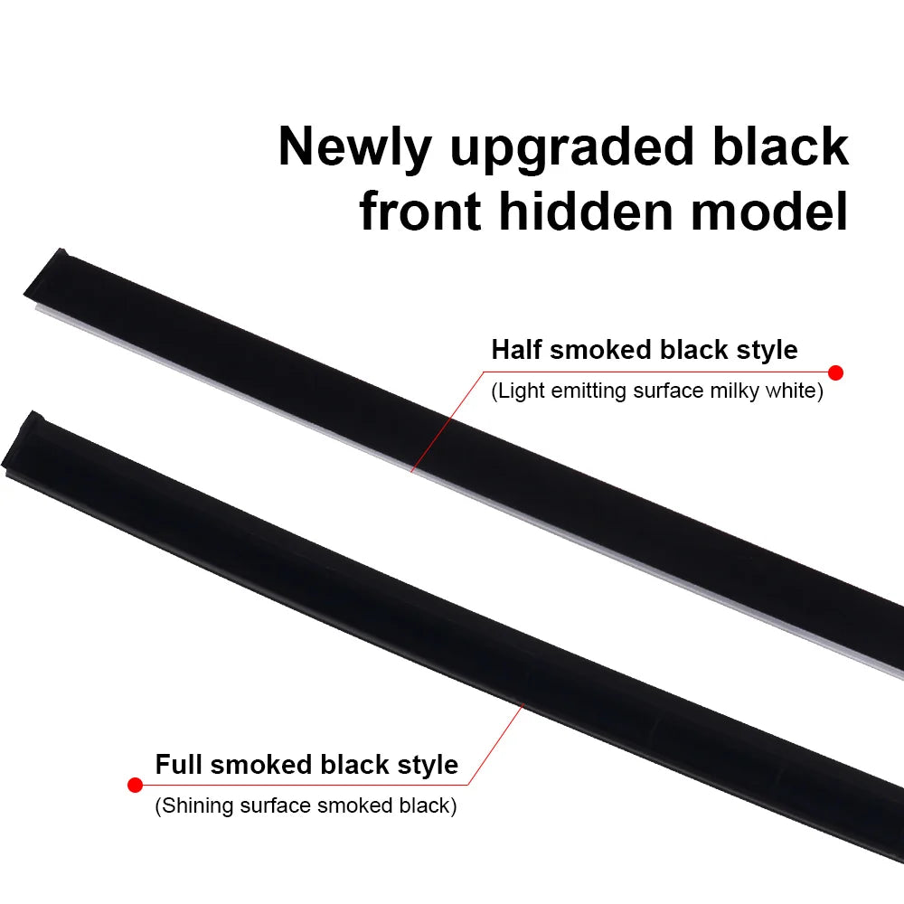 Newest Car LED Dual Zone Hidden Ambient Light Smoke Matt Black Acrylic Strip Symphony Interior Decoration Atmosphere Light Kits