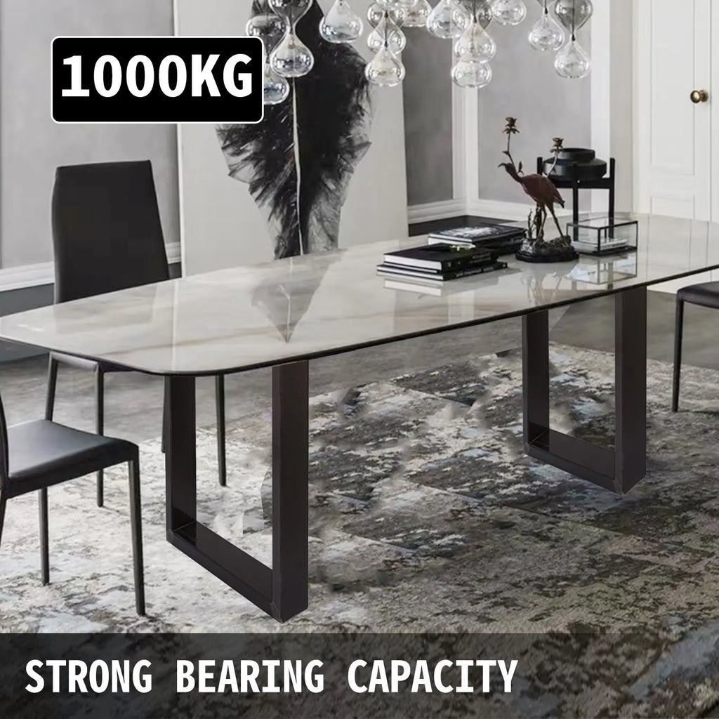Set 2 Heavy-Duty 28FT Height 23FT Width Metal Table Legs 3.1\" Square Box Section Dining Table Legs 28FT Height 23FT Width Metal