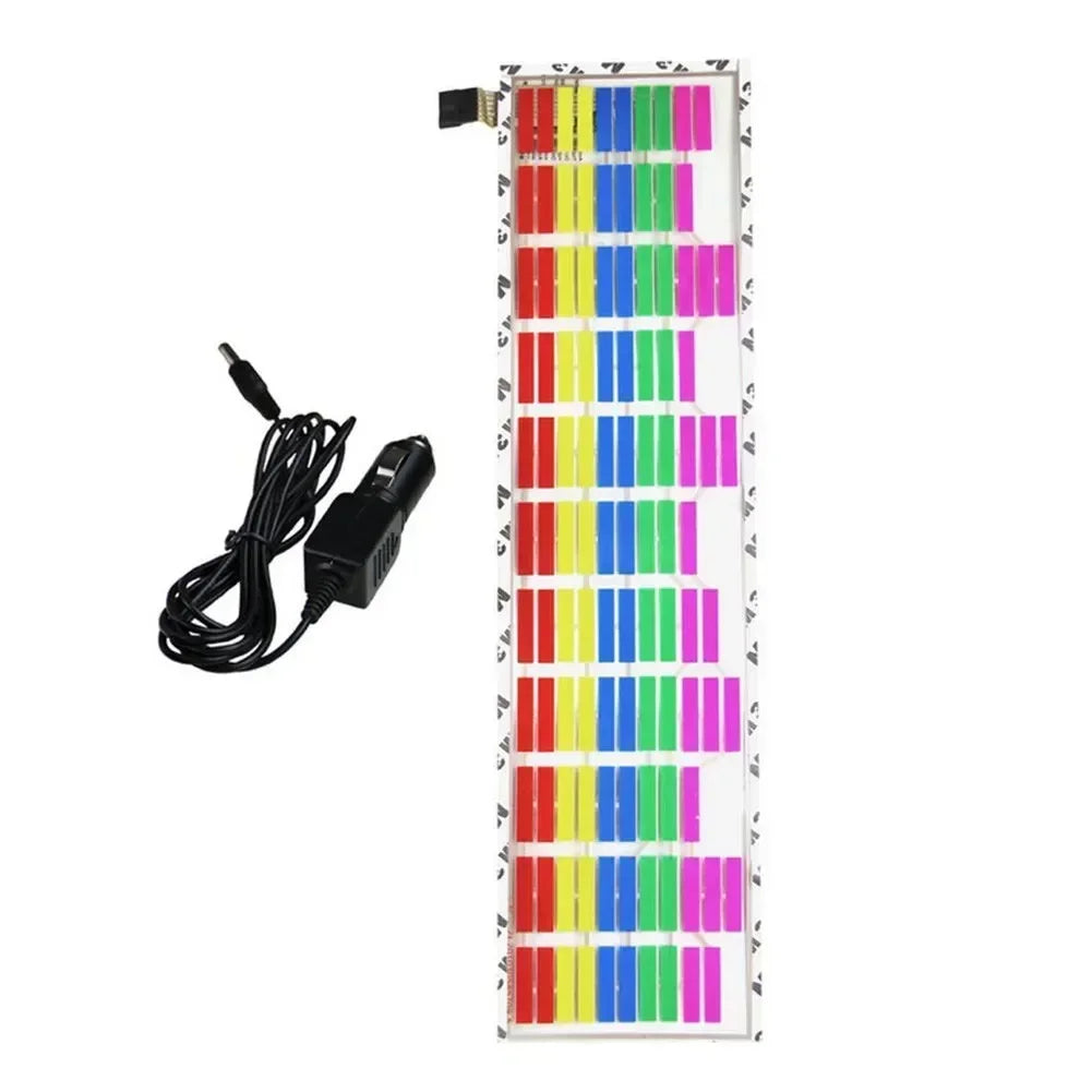 12V 45x11CM Car Equalizer Sticker Music Rhythm LED Flash Light Lamp Car Rear Windshield Decorative Light Sound Activated