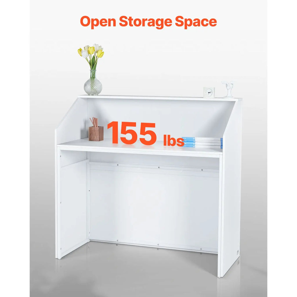 46-Inch Rectangular Front Counter Table Reception Desk for Office & Hospital Retail Front Reception Counter