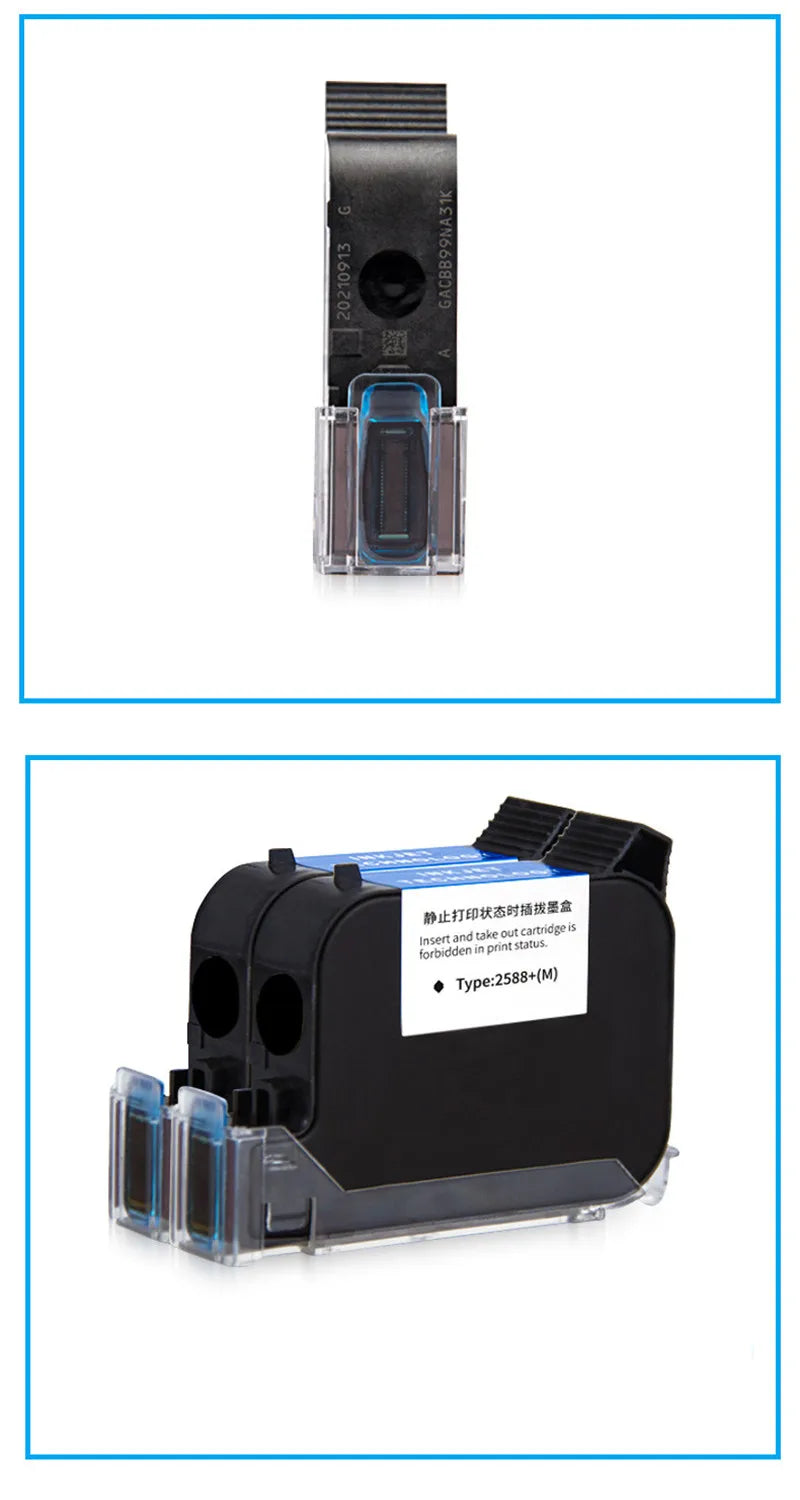 2588 42ML Black Red Blue Green Printer Ink Cartridge Quick-drying 12.7mm Print Height Universal for Handheld Inkjet Printer