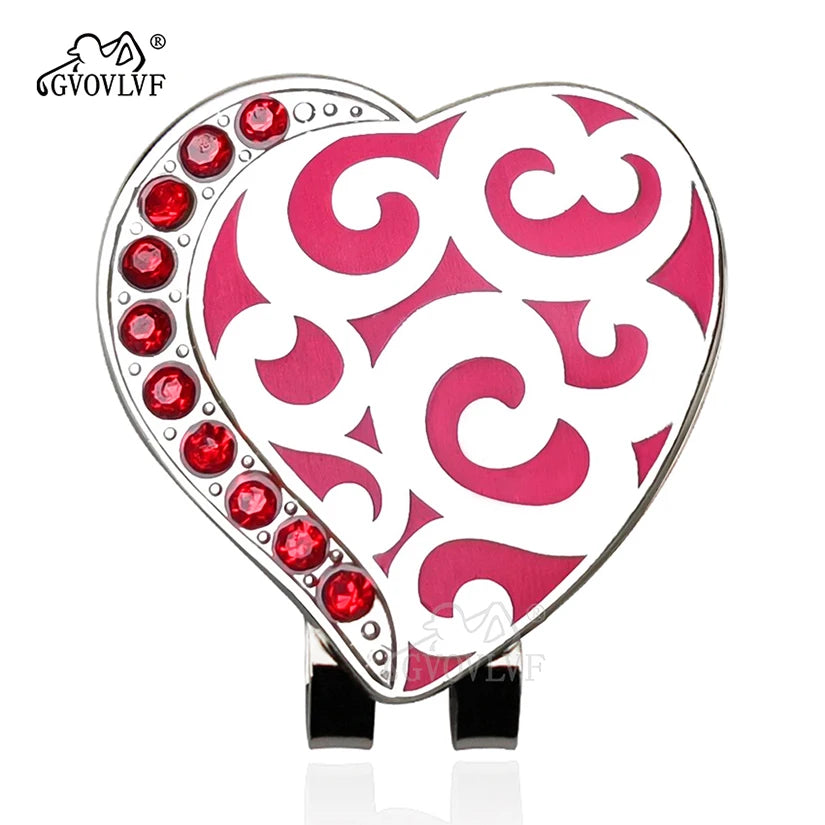 1pc Golf Bling Golf Ball Marker with A Standard Magnetic Hat Clip Gift for Women Golf Accessories Easily to Golf Cap New