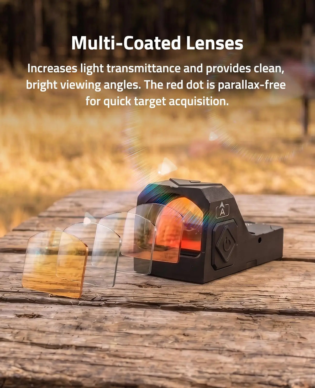 CVLIFE WolfCloak Motion Awake 2MOA Red Dot Scope Open Reflex Optics Sightwith Adapter Plate for MOS & 21mm Picatinny