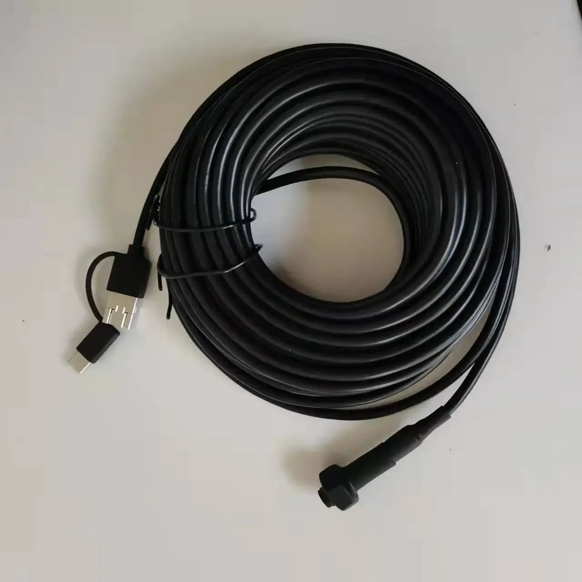 40m Fish Finder Underwater Fishing Endoscope Camera 960P Cars Sewer Inspection Borescope Waterproof 3In1 For Usb Android Type-C