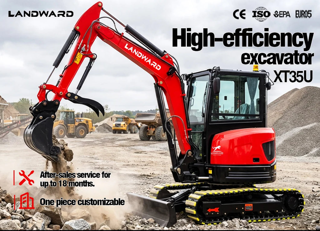 3.5 Ton Mini Excavator Hydraulic Pilot Controls Kubota Engine 2 Ton High-Efficiency Home Mini Digger 1.8T Farm Bagger Customized