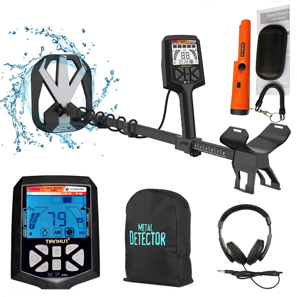 TIANXUN X7 Pro Underground Metal Detector High Sensitivity Metal Hunter Gold Digger Treasure Hunter Depth 2.5m Finder