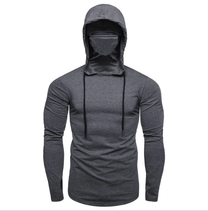 2026 Men Solid Color Hoodies Autumn Leisure Fitness Sweatshirt Men's Thin Sweater Hooded Long-Sleeved Hoodie M-5XL