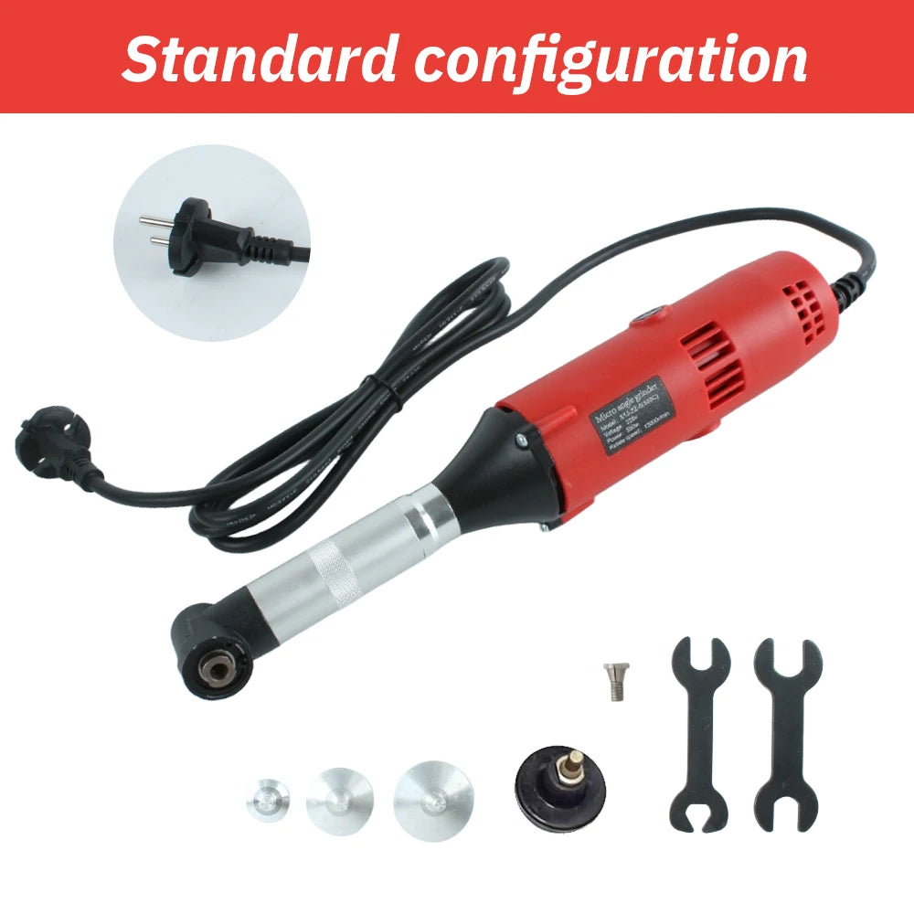Tungfull 90-Degree Elbow Die Grinder Mold Polisher 550W Multi-Functiont Rotary Tool for Metal Grinding, Wood Carving, Polishing