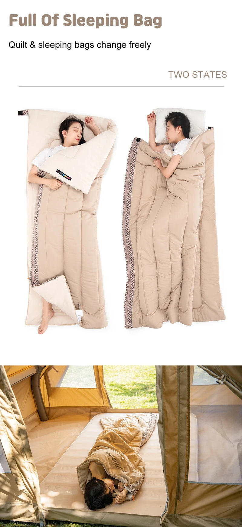 Naturehike Camping Sleeping Bag L150 Ultralight Summer Spring Fall Outdoor Sleeping Bag Spliceable Camping Gear Essentials