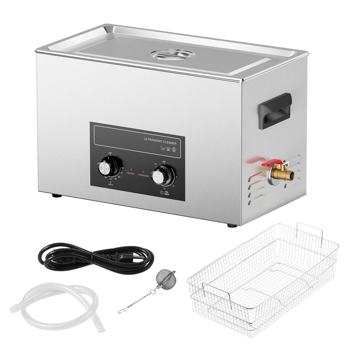 Professional 30L Ultrasonic Cleaner with Heater Timer & Basket 360W Digital Sonic Cavitation Machine Electric Power Source