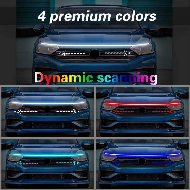 Led for Cadillac Escalade 2007-2014 Car Fog Light Auto Decorative Atmosphere Lamps Start-Scan Car Daytime Running Lights DRL 12V