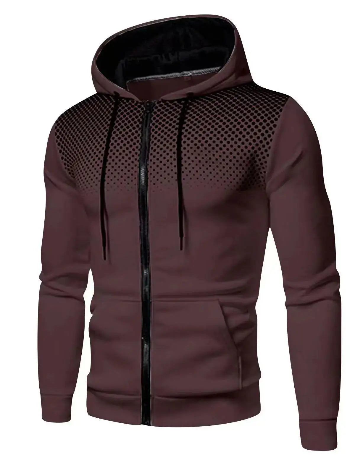 2023 Autumn and Winter New European and American Solid Color Fleece Sweater Pants Men's Casual Zipper Sports Hat Set