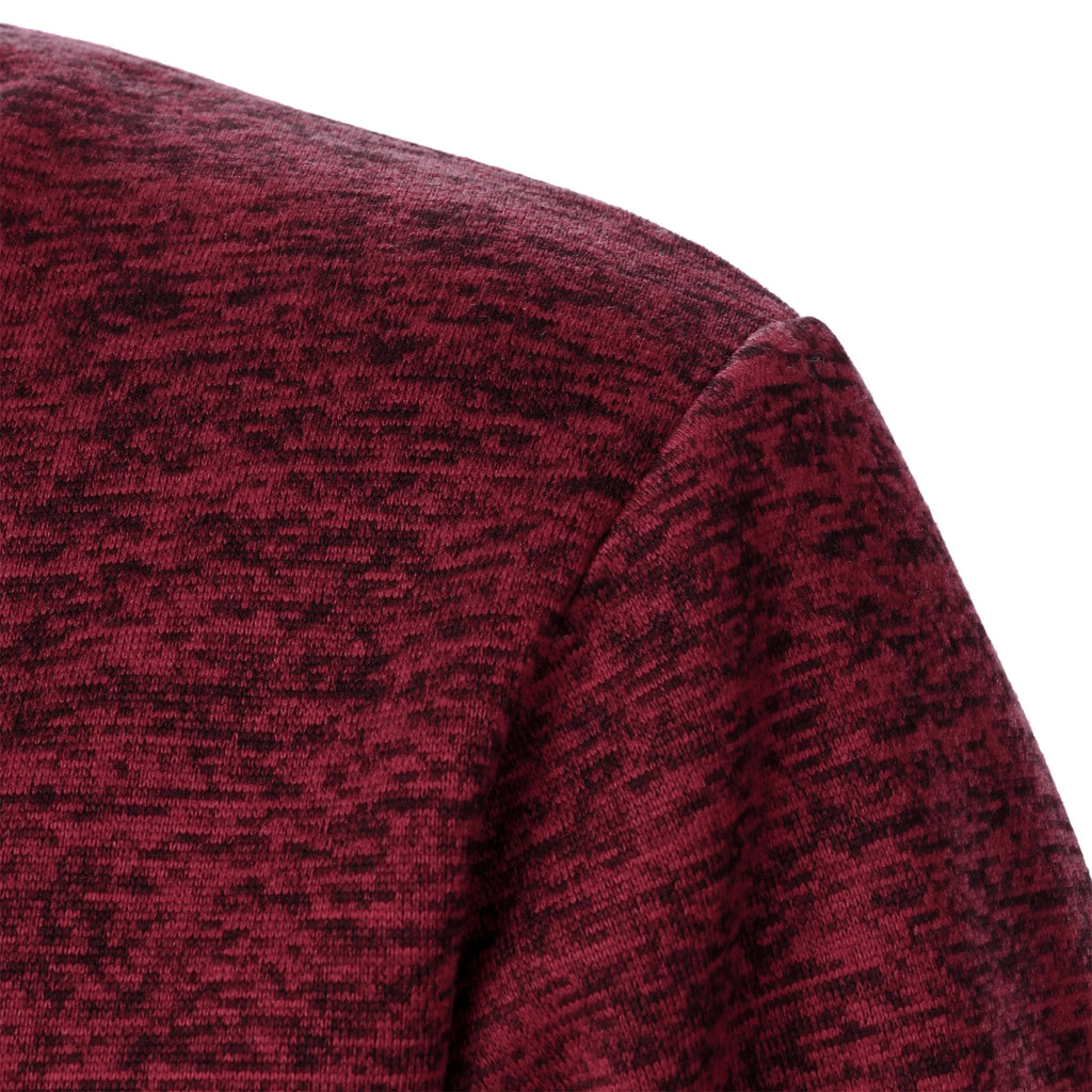 Autumn and winter men's stand collar long sleeve casual knitted sweater top